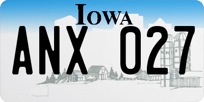 IA license plate ANX027