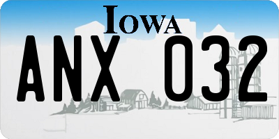 IA license plate ANX032