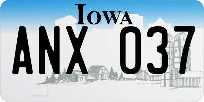 IA license plate ANX037