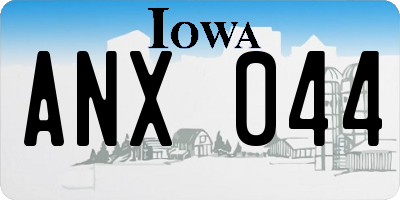 IA license plate ANX044