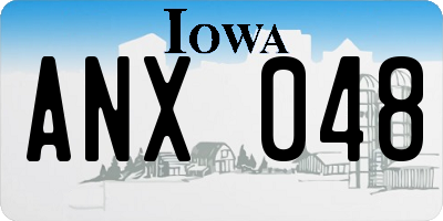 IA license plate ANX048