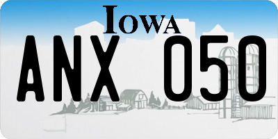 IA license plate ANX050