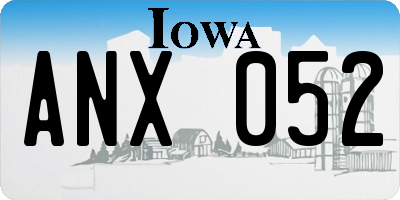 IA license plate ANX052