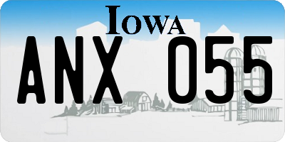 IA license plate ANX055