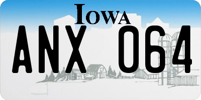 IA license plate ANX064