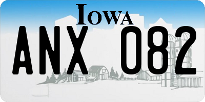 IA license plate ANX082