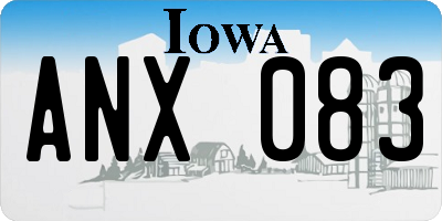 IA license plate ANX083