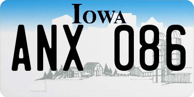 IA license plate ANX086