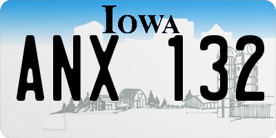 IA license plate ANX132