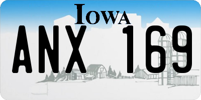 IA license plate ANX169