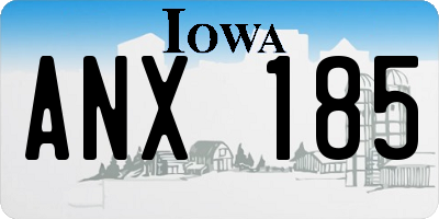 IA license plate ANX185
