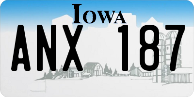 IA license plate ANX187