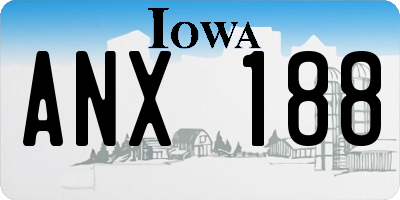 IA license plate ANX188