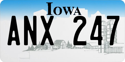 IA license plate ANX247