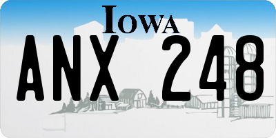 IA license plate ANX248