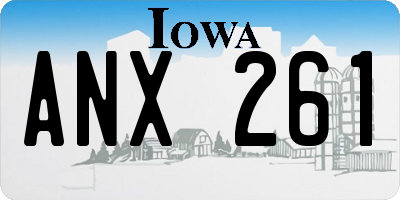 IA license plate ANX261