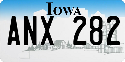 IA license plate ANX282