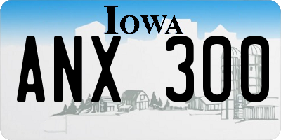 IA license plate ANX300