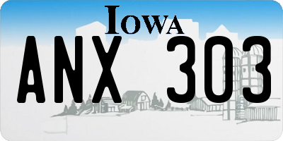 IA license plate ANX303