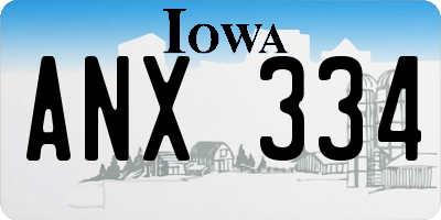 IA license plate ANX334