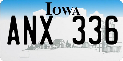 IA license plate ANX336