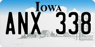 IA license plate ANX338