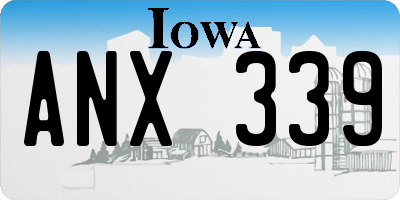 IA license plate ANX339