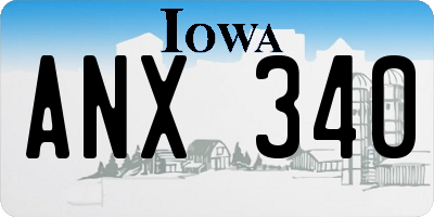 IA license plate ANX340