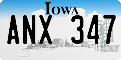 IA license plate ANX347