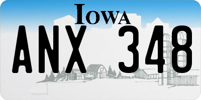 IA license plate ANX348