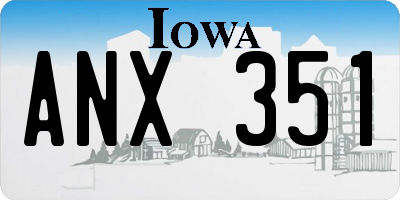 IA license plate ANX351