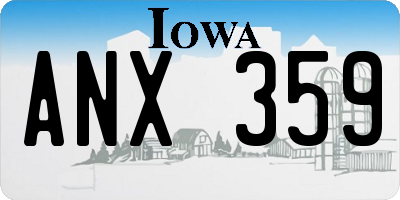 IA license plate ANX359