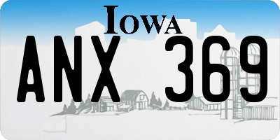 IA license plate ANX369