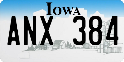 IA license plate ANX384
