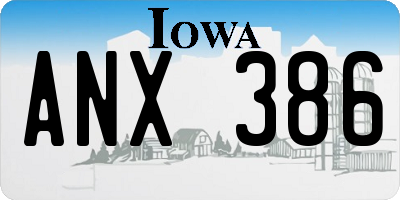 IA license plate ANX386