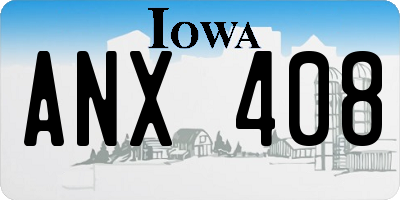 IA license plate ANX408