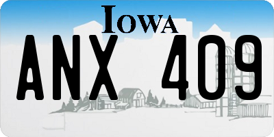 IA license plate ANX409