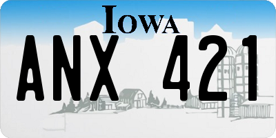 IA license plate ANX421