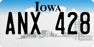 IA license plate ANX428