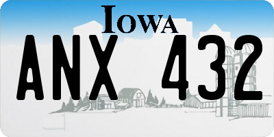IA license plate ANX432