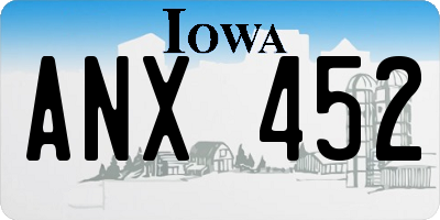 IA license plate ANX452