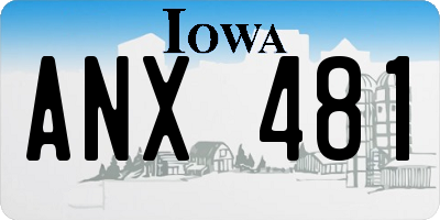 IA license plate ANX481