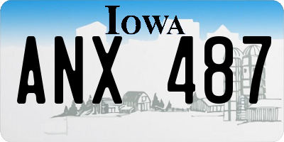 IA license plate ANX487