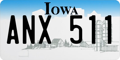 IA license plate ANX511