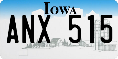 IA license plate ANX515