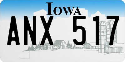 IA license plate ANX517