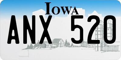 IA license plate ANX520