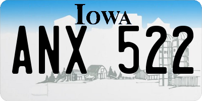 IA license plate ANX522