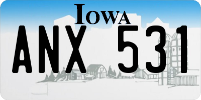 IA license plate ANX531