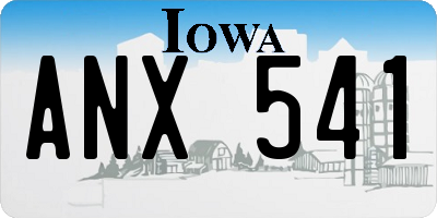 IA license plate ANX541